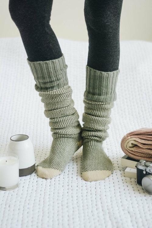 Cozy Ribbed Knit Lounge Socks - Brand My Case