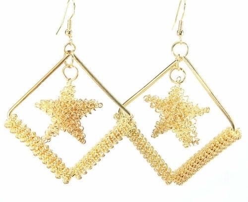 Cradled Star Earrings - Brand My Case