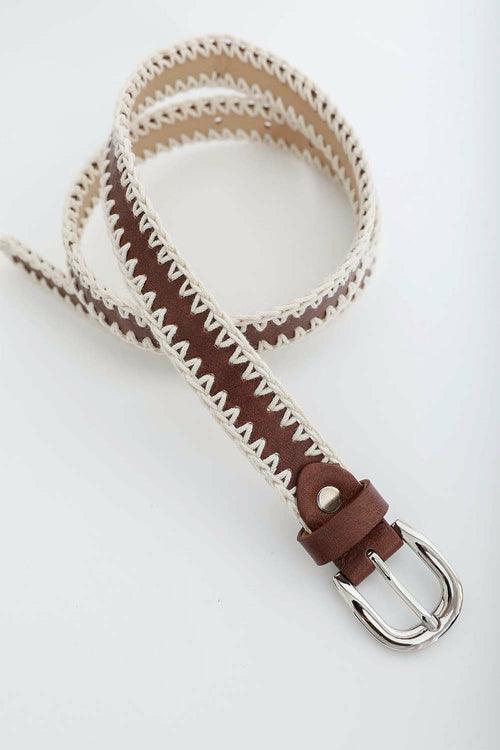 Crochet Vegan Leather Belt - Brand My Case