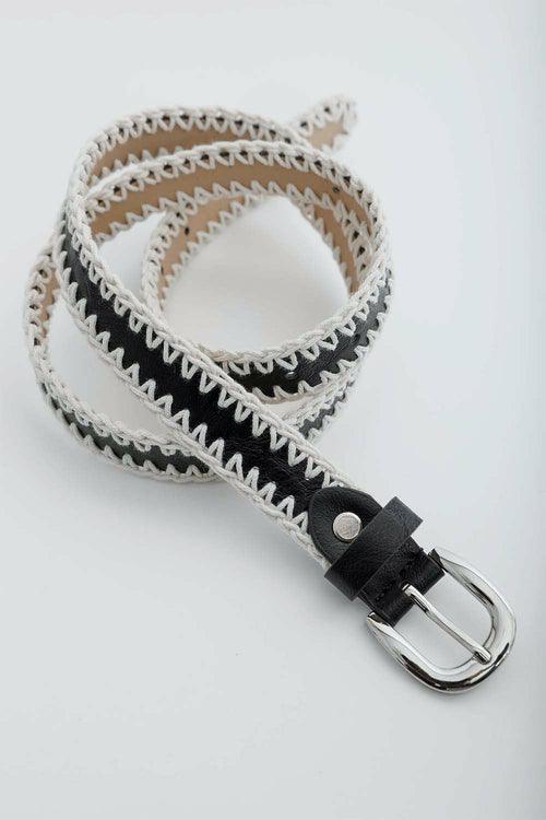Crochet Vegan Leather Belt - Brand My Case