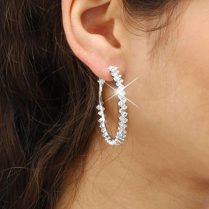 Crystal Hoop Earrings - Brand My Case