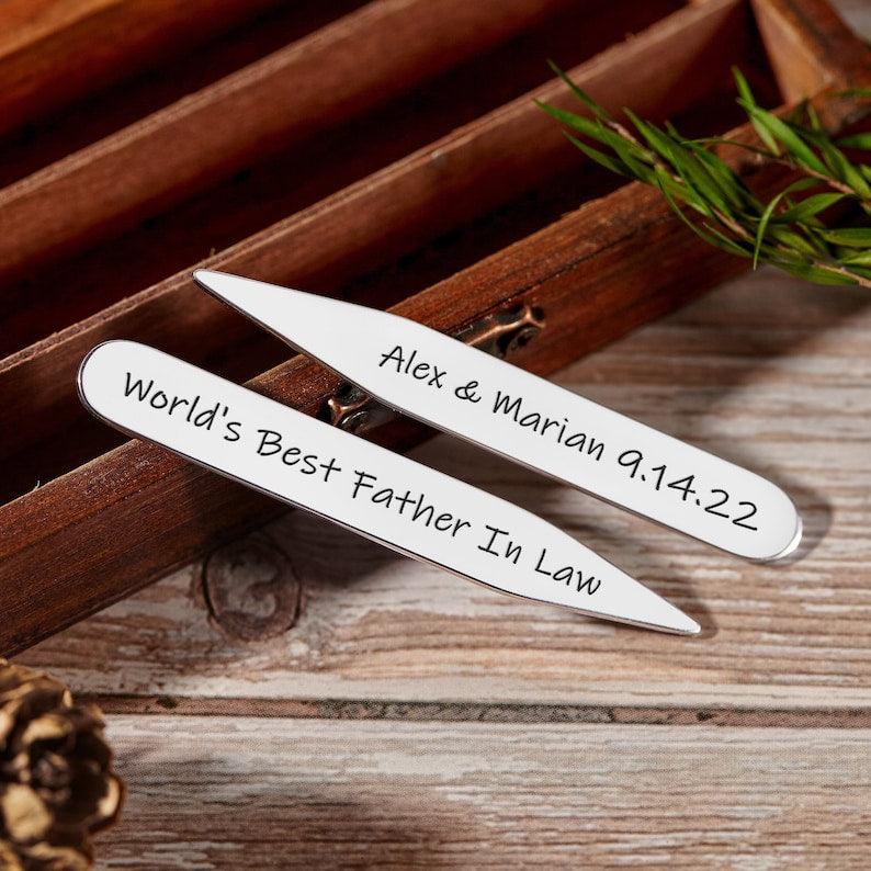 Custom Collar Stays, Father Of The Groom Gift, Dad Wedding Gift - Brand My Case