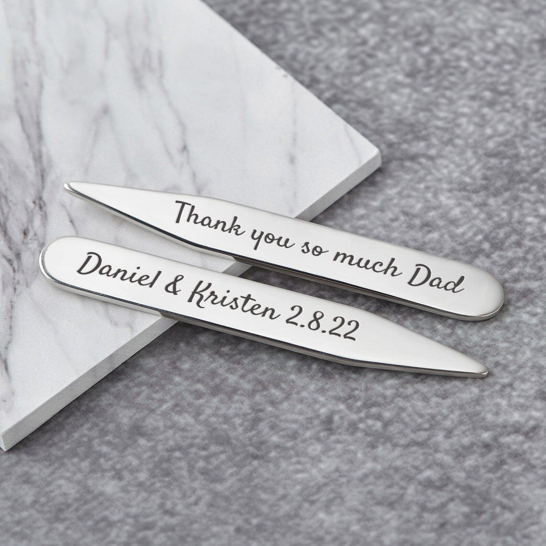 Custom Collar Stays, Father Of The Groom Gift, Dad Wedding Gift - Brand My Case