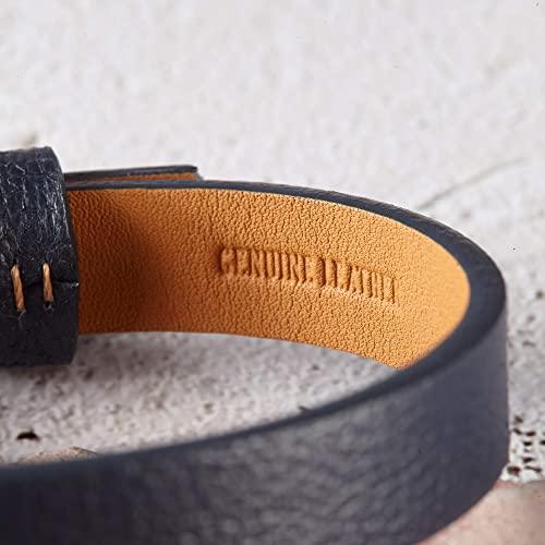 Custom Leather Bracelet Roman Numerals, Valentine Gifts for Boyfriend - Brand My Case