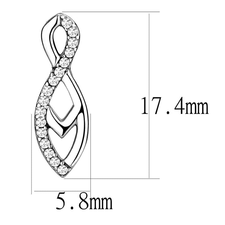 DA176 - High polished (no plating) Stainless Steel Earrings with AAA - Brand My Case