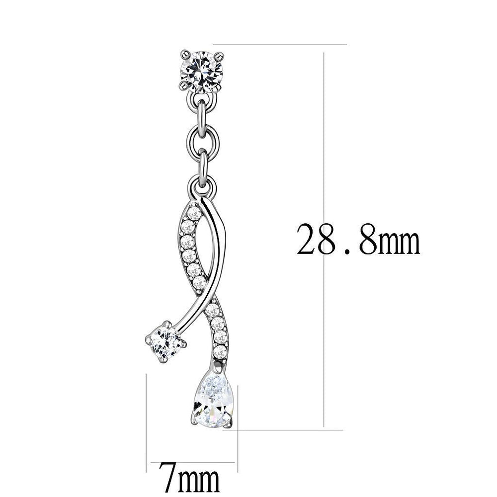 DA190 - High polished (no plating) Stainless Steel Earrings with AAA G - Brand My Case