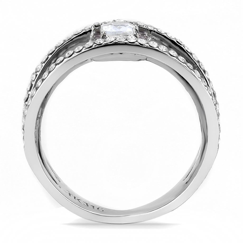 DA257 - High polished (no plating) Stainless Steel Ring with AAA Grade - Brand My Case