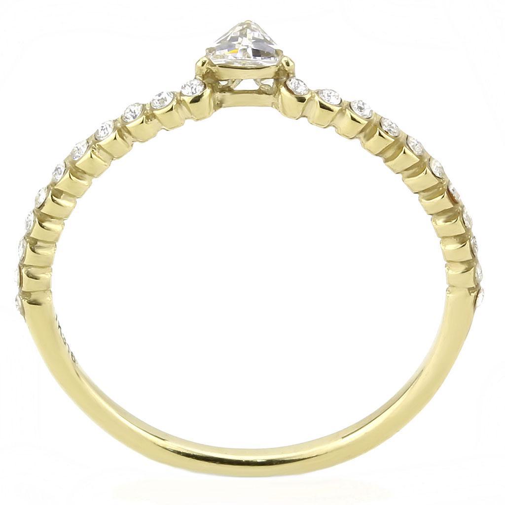 DA323 - IP Gold(Ion Plating) Stainless Steel Ring with AAA Grade CZ - Brand My Case