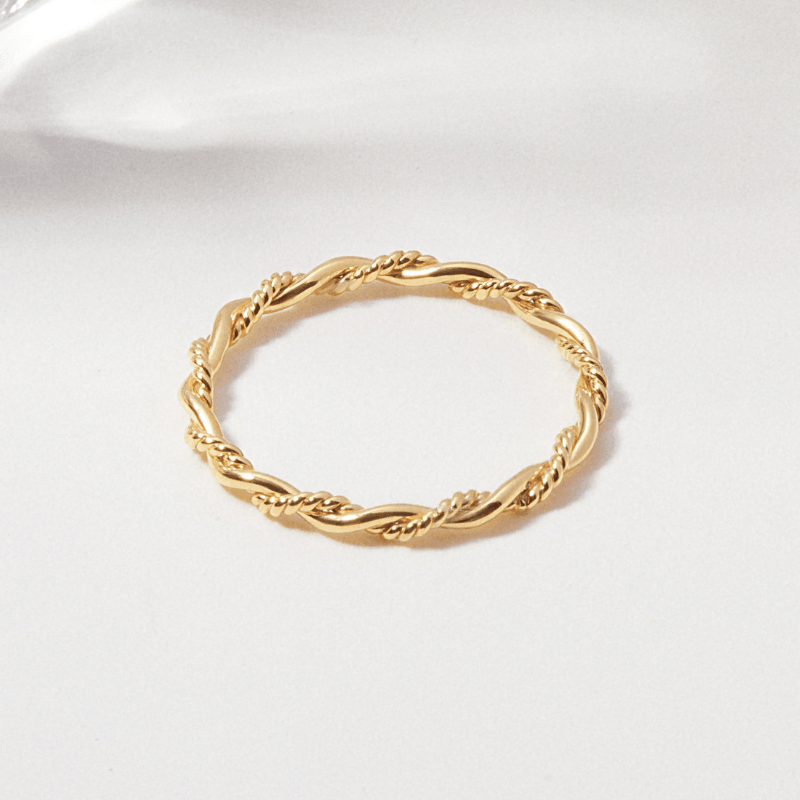 Dainty Braided Ring, Stacking Ring For Women, Women Jewelry - Brand My Case