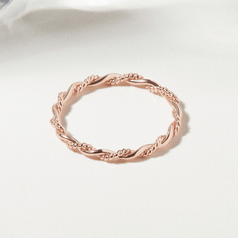 Dainty Braided Ring, Stacking Ring For Women, Women Jewelry - Brand My Case