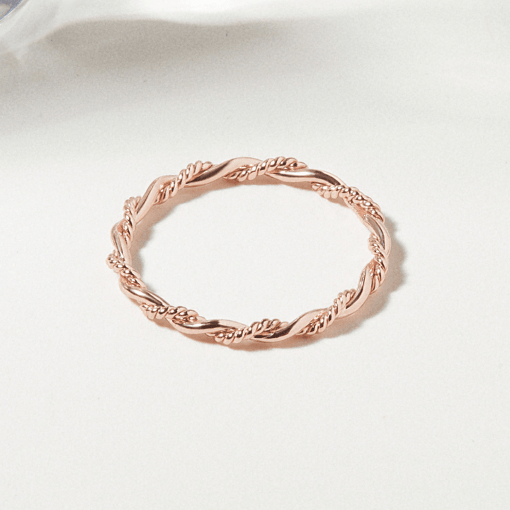 Dainty Braided Ring, Stacking Ring For Women, Women Jewelry - Brand My Case