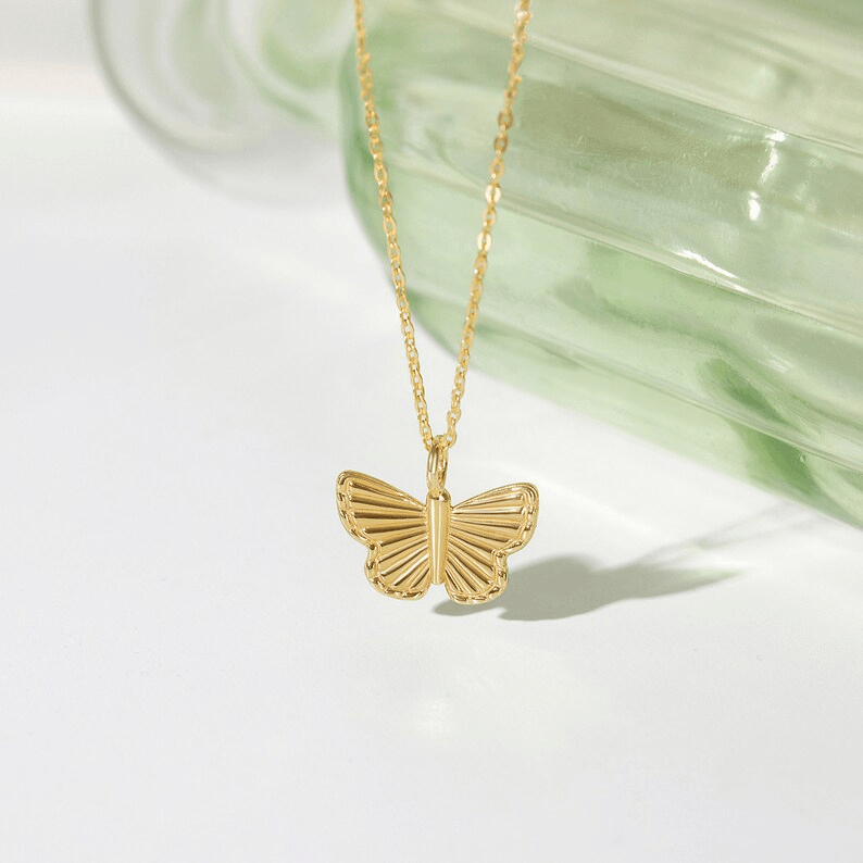 Dainty Butterfly Necklace, Butterfly Gold Necklace, Women Jewelry - Brand My Case