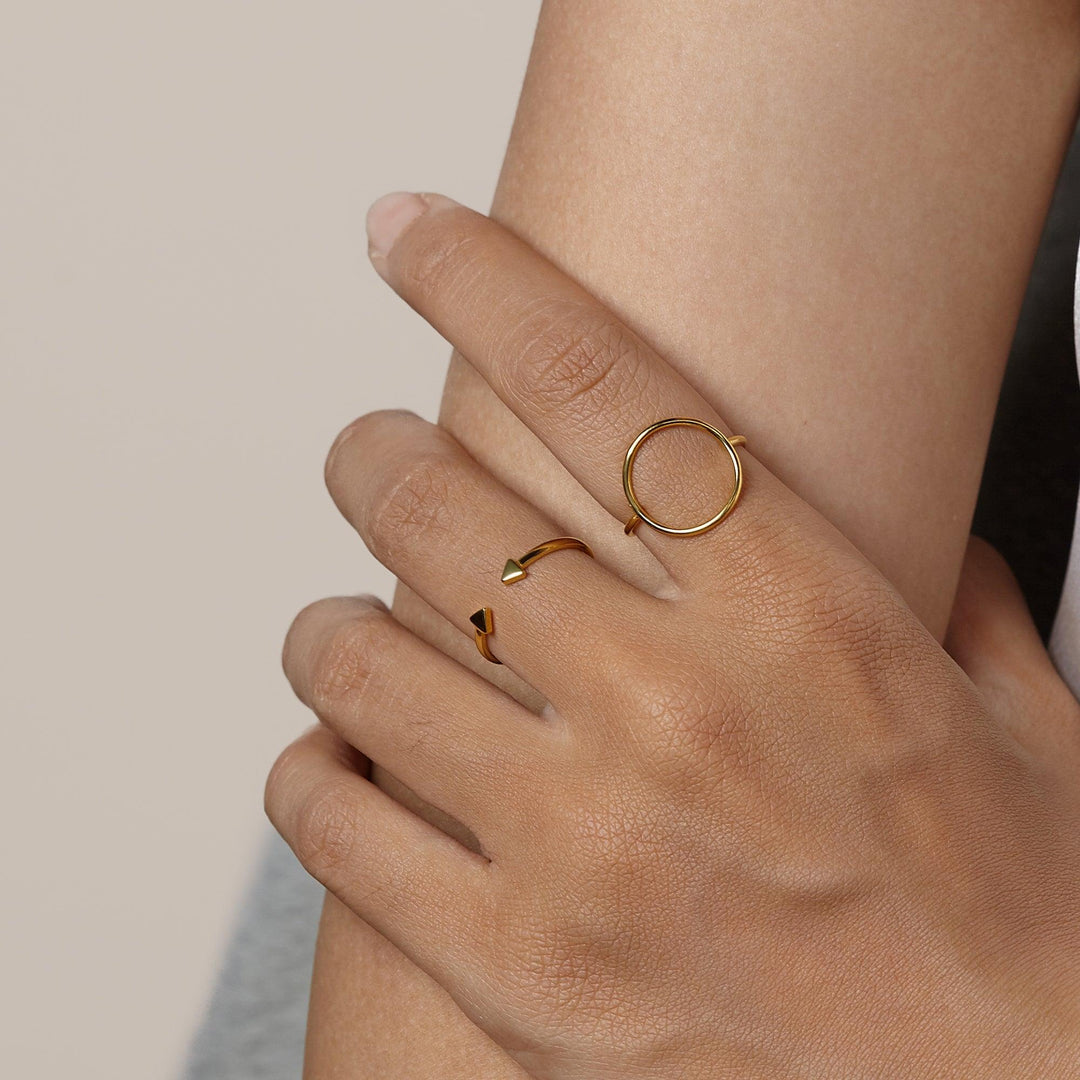 Dainty Open Ring Arrow Ring Stackable Ring - Brand My Case