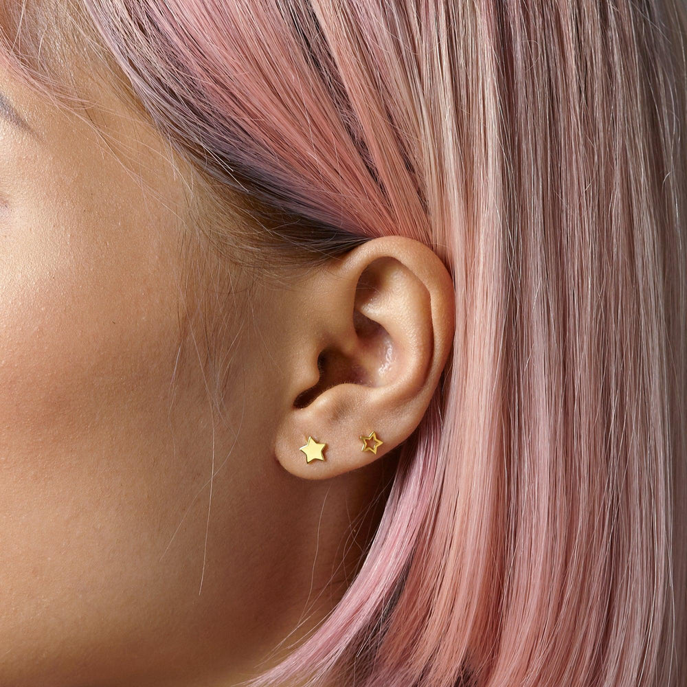 Dainty Star Stud Earrings Minimalist Studs - Brand My Case