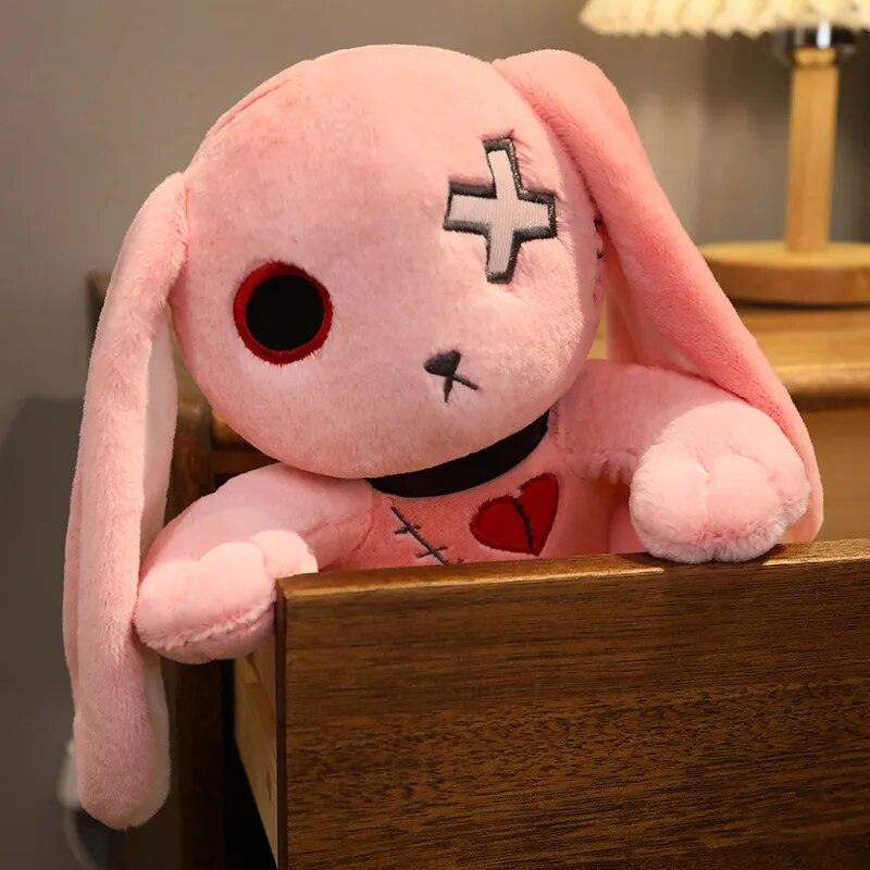 Dark Series Plush Rabbbit Toy Easter Bunny Doll Stuffed Gothic Rock Style Bag Halloween Plush Toy Home Halloween Christmas Gifts - Brand My Case