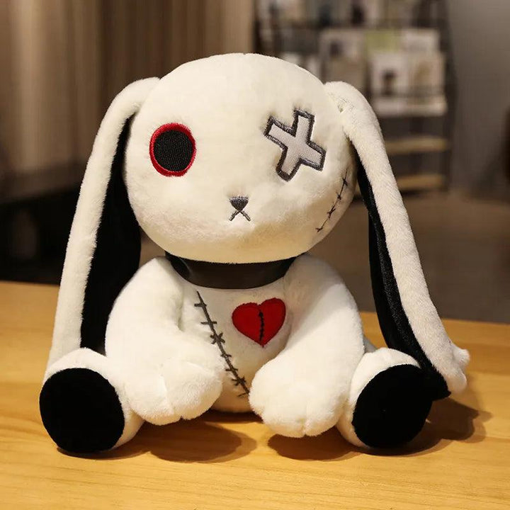Dark Series Plush Rabbbit Toy Easter Bunny Doll Stuffed Gothic Rock Style Bag Halloween Plush Toy Home Halloween Christmas Gifts - Brand My Case