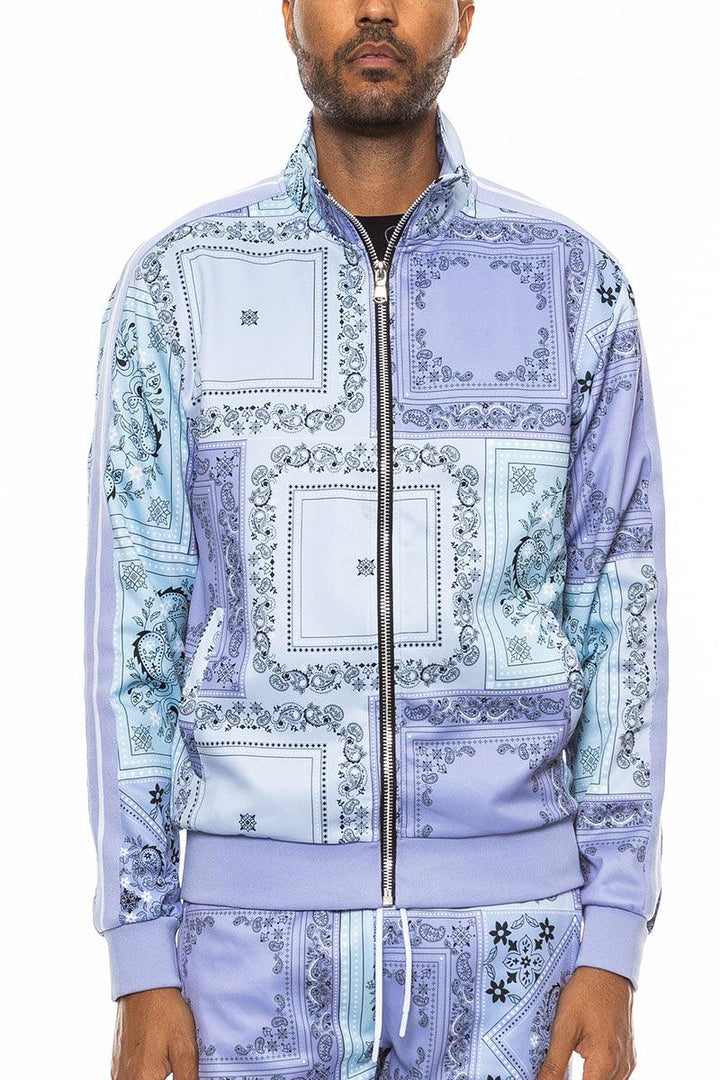 Paisley All Over Print Track Jacket - Brand My Case