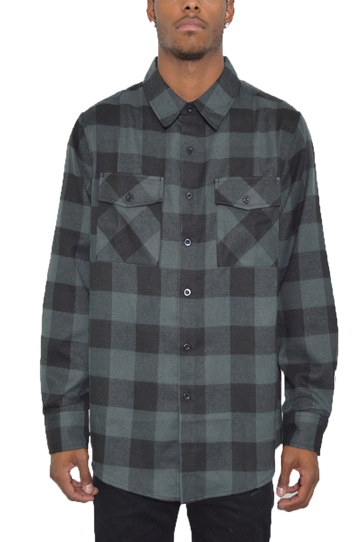 Long Sleeve Checkered Flannel