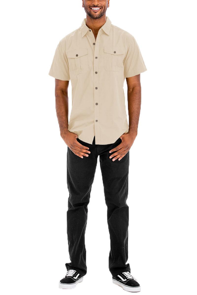 TWO POCKET BUTTON DOWN SHIRT - Brand My Case