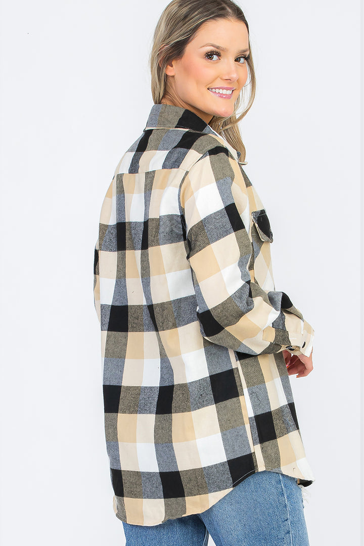 Oversize Boyfriend Plaid Checkered Flannel
