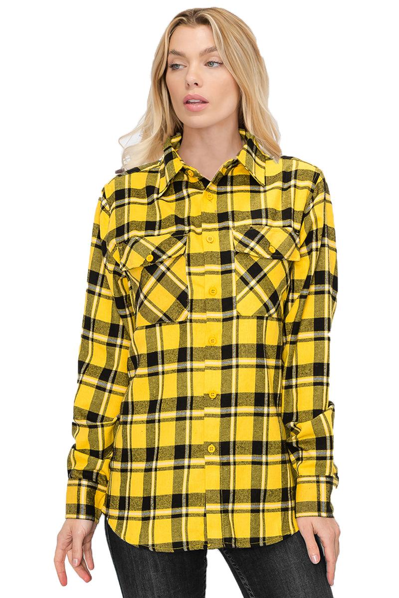 Oversize Boyfriend Plaid Checkered Flannel - Brand My Case
