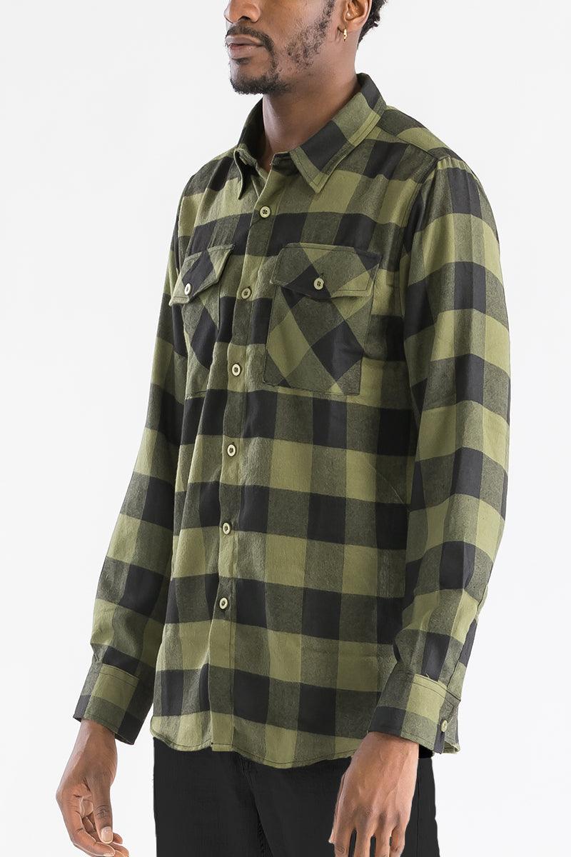 Long Sleeve Checkered Flannel Shirt - Brand My Case