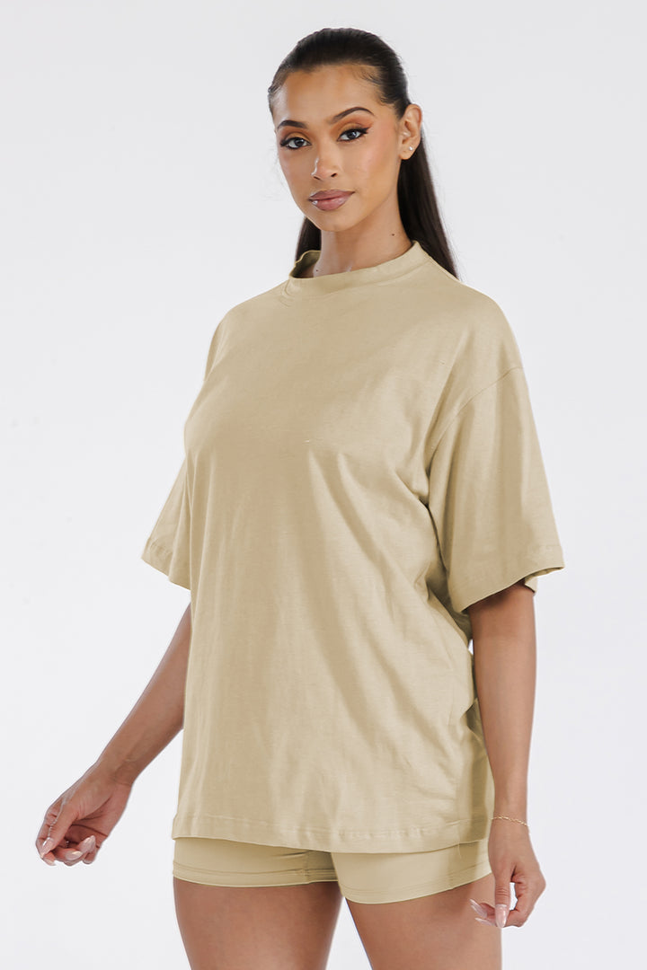 Womens Boyfriend Oversized Drop Shoulder Tee