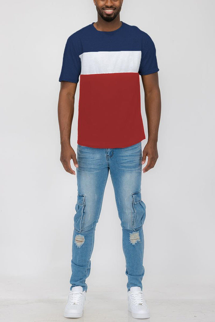 TRI COLOR BLOCK TSHIRT - Brand My Case