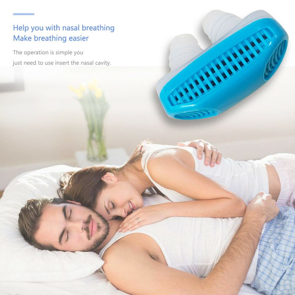 Silicone Anti Snore Relieve Snoring Device Blue