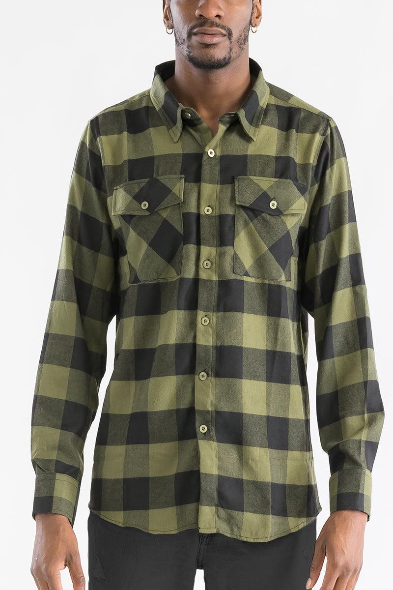 Long Sleeve Checkered Flannel Shirt - Brand My Case