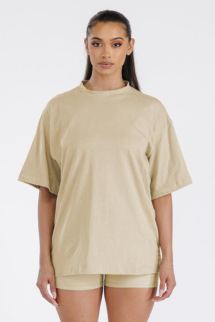 Womens Boyfriend Oversized Drop Shoulder Tee