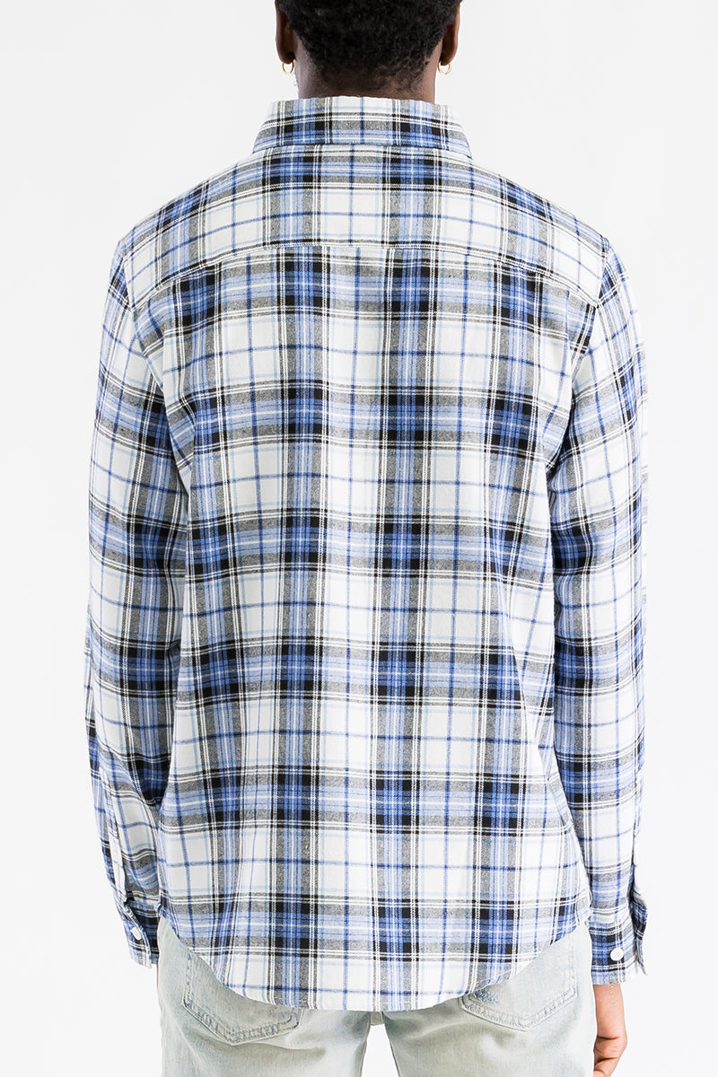 Long Sleeve Checkered Flannel Shirt