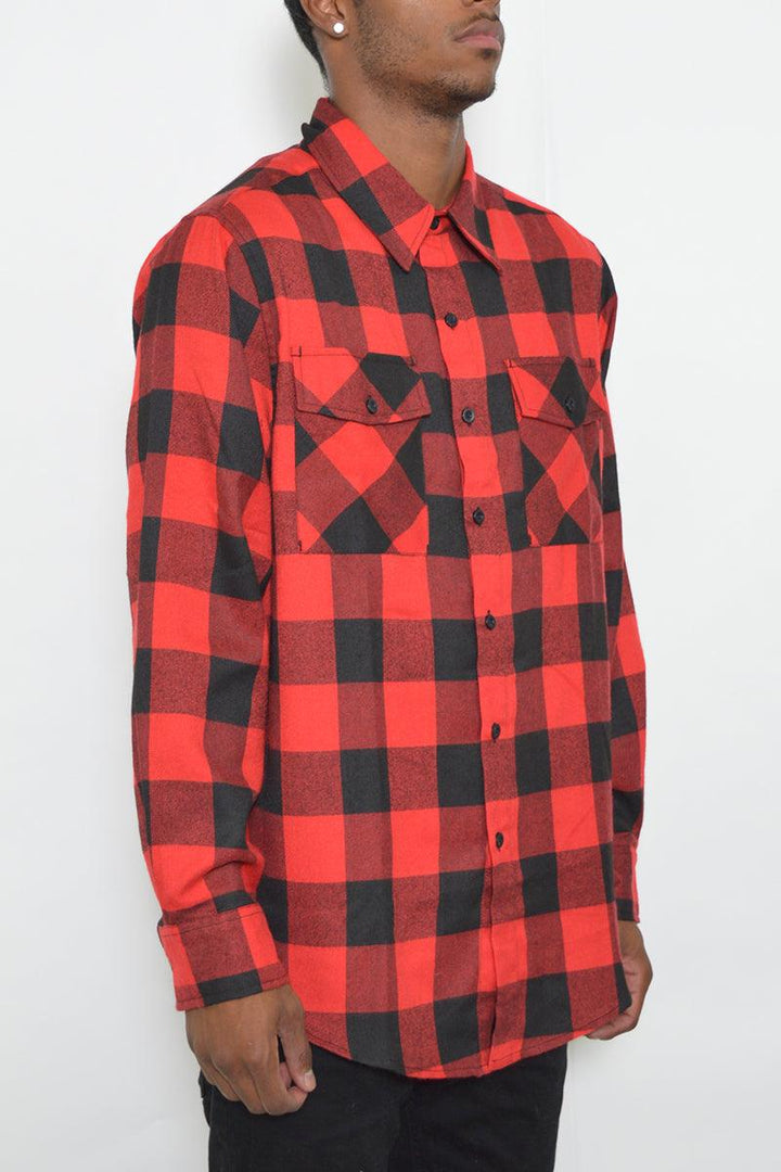 Long Sleeve Checkered Flannel - Brand My Case