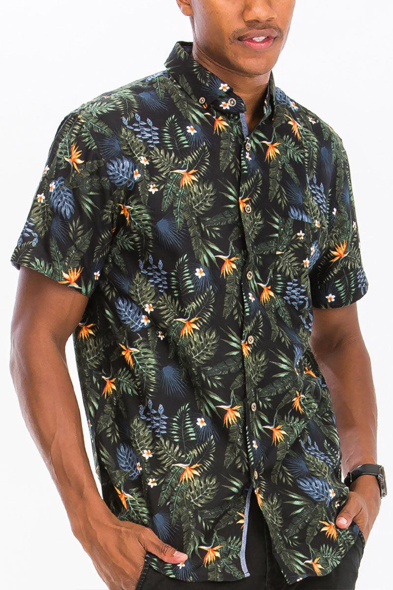 Hawaiian Print Button Down Shirt - Brand My Case