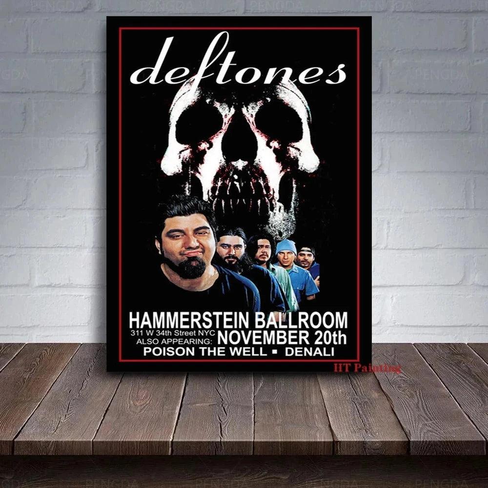 Deftones Retro Band Poster: Classic Album Canvas Wall Art for Music Fans - Brand My Case