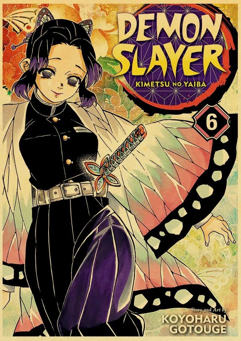 Demon Slayer: Kimetsu no Yaiba Tanjirou Nezuko Anime Poster Kraft Paper Vintage Posters Home Room Art Wall Stickers - Brand My Case