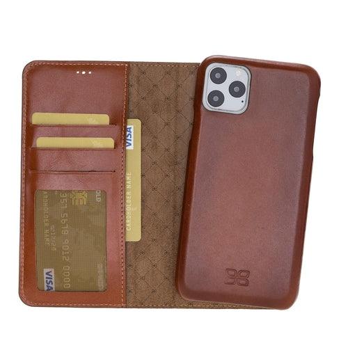 Detachable Fully Covering Leather Wallet Case For Apple iPhone 11 - Brand My Case