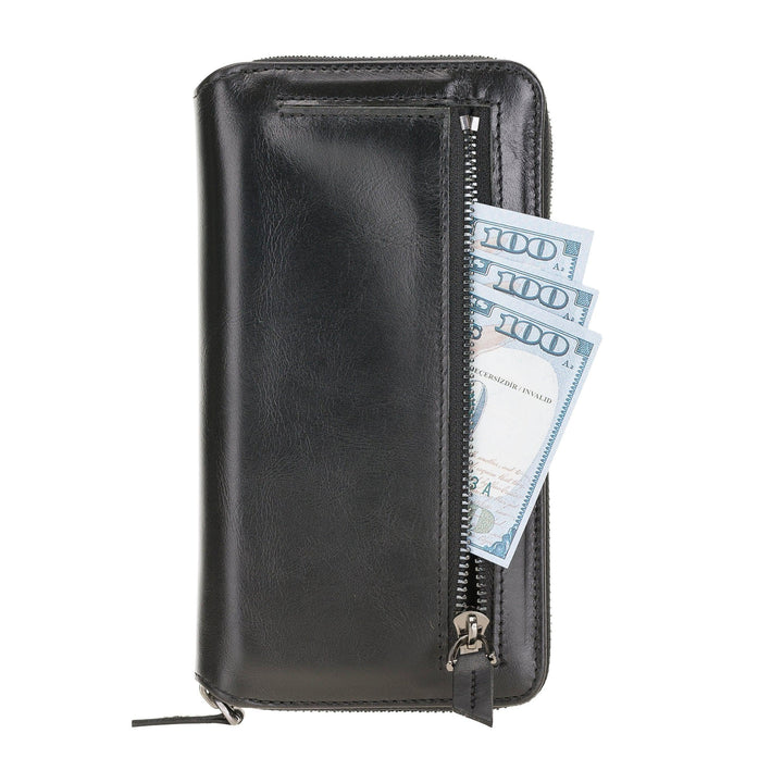 Detachable Leather Zipper Wallet Cases for Apple iPhone 12 Series - Brand My Case