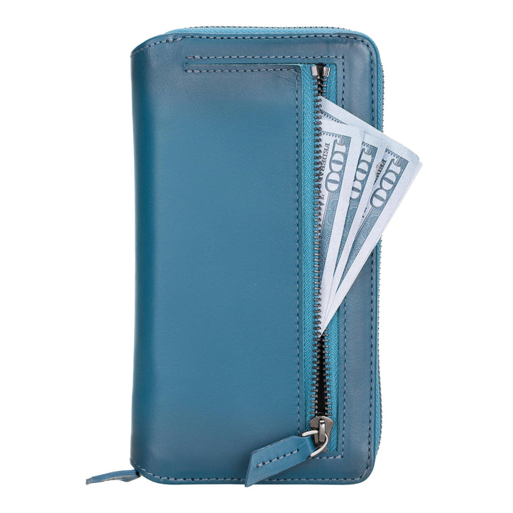 Detachable Leather Zipper Wallet Cases for Apple iPhone 12 Series - Brand My Case