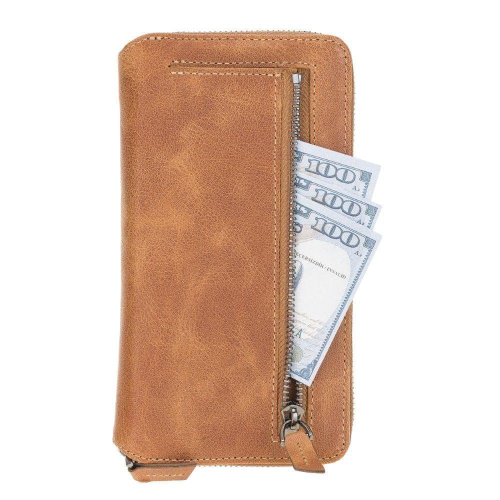 Detachable Leather Zipper Wallet Cases for Apple iPhone 12 Series - Brand My Case