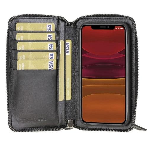 Detachable Leather Zipper Wallet Cases for Apple iPhone 12 Series - Brand My Case