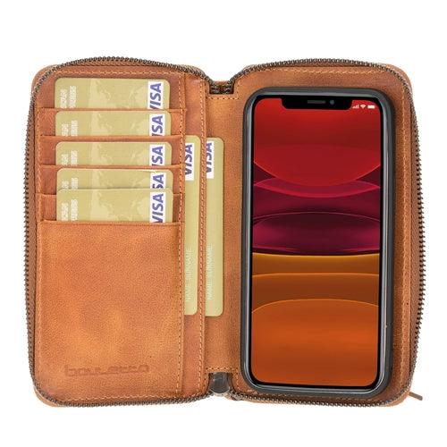 Detachable Leather Zipper Wallet Cases for Apple iPhone 12 Series - Brand My Case