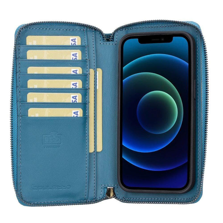 Detachable Leather Zipper Wallet Cases for Apple iPhone 13 Series - Brand My Case