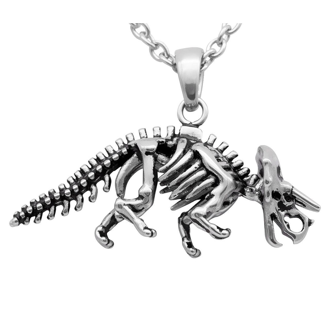 Dinosaur Necklace Triceratops Skeleton Pendant - Brand My Case