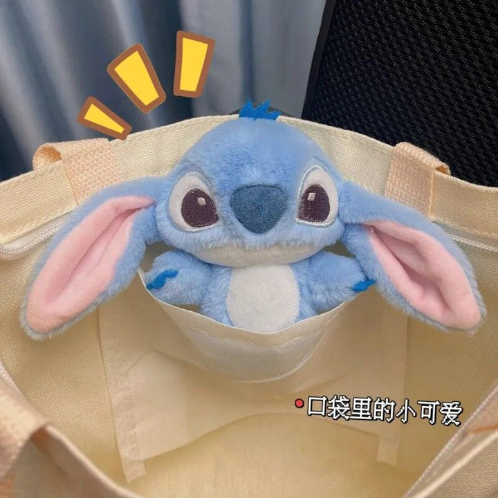 Disney 12cm Stitch and Angel Doll Bag Pendant Cartoon Anime Lilo & Stitch Plushies Keychains Birthday Gifts For Girl Child - Brand My Case