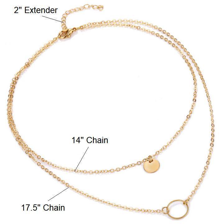 Double Circle Two Layer Necklace - Brand My Case