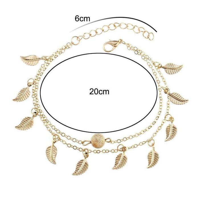 Double Layer Feather Anklet - Brand My Case