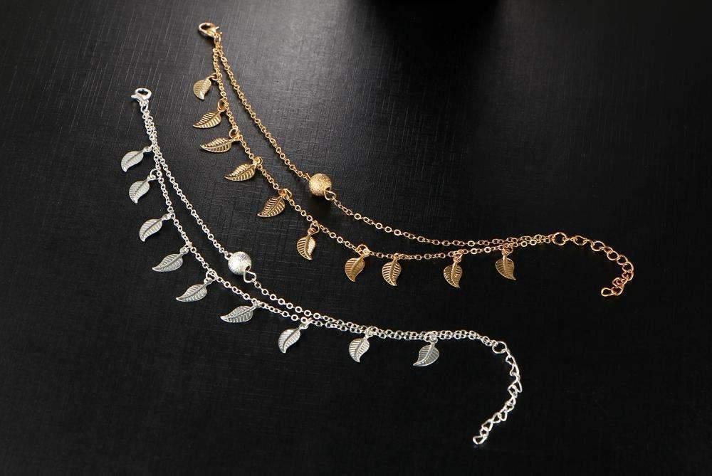 Double Layer Feather Anklet - Brand My Case