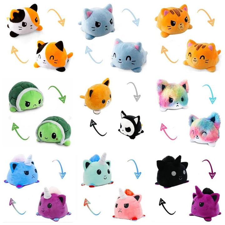 Double Sided Cat Gato Kids Flip Plushie Animals Unicorn Peluches For Pulpos Playtime Game FNAF Five Nights Plush Toy - Brand My Case