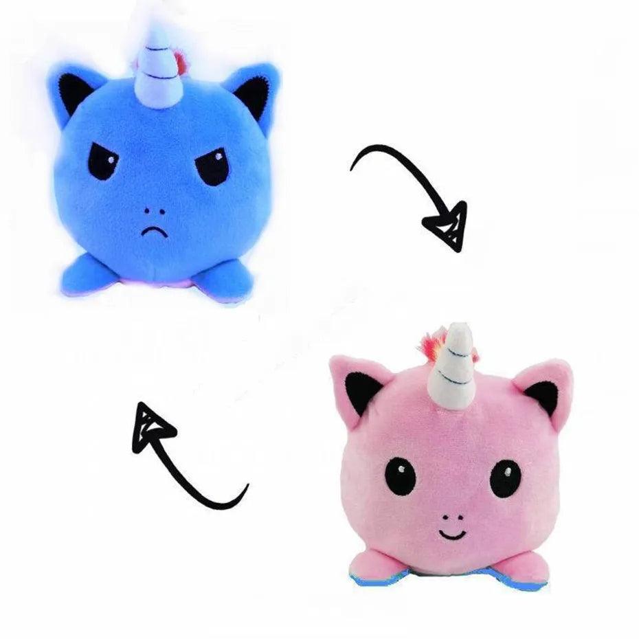 Double Sided Cat Gato Kids Flip Plushie Animals Unicorn Peluches For Pulpos Playtime Game FNAF Five Nights Plush Toy - Brand My Case